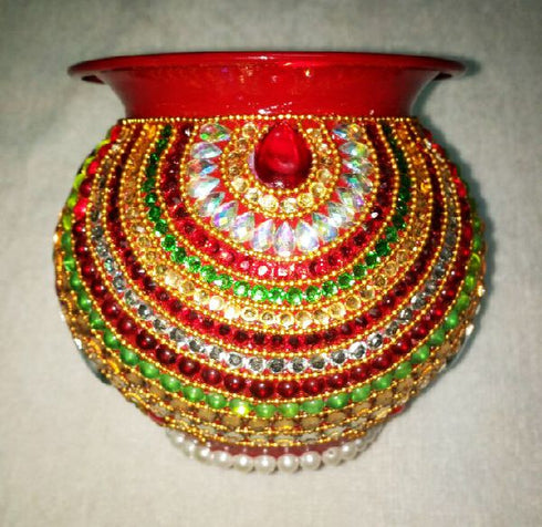 Designer Kalasam with Multi Color Kundans